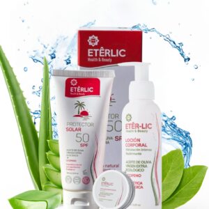 Pack Solar Natural ETÊRLIC – SPF 50 + Regalos Cosmética Ecológica